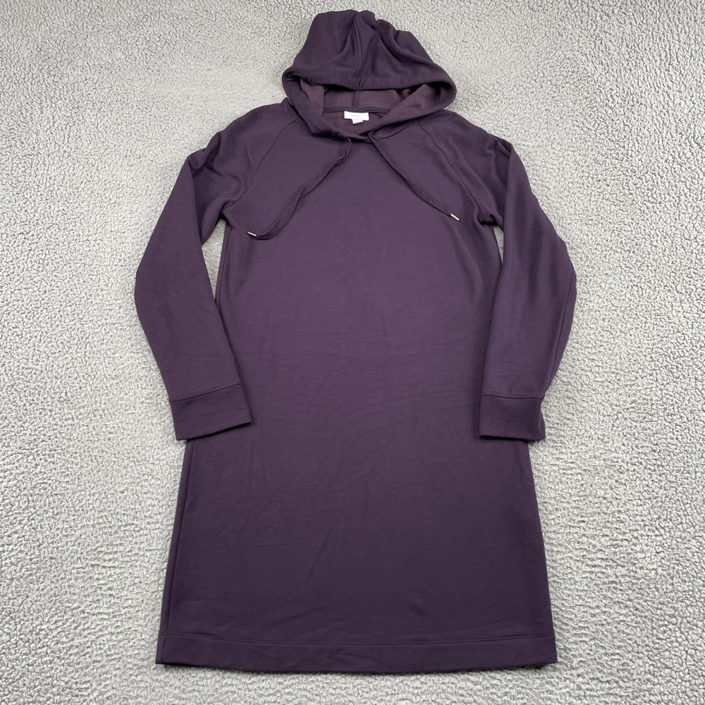 J. Jill Fit Hoodie Dress Womens Size S Purple Long Sleeve Modal Blend Athleisure